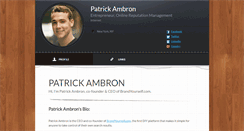 Desktop Screenshot of patrickambron.brandyourself.com