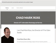 Tablet Screenshot of chadmarkross.brandyourself.com